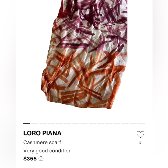 LORO PIANA PRINTED CASHMERE & SILK SCARF $795 MSRP